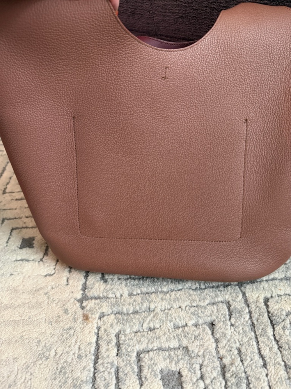 Kate Spade Rose Taupe Pebbled Leather Tote with Bow Accent - Picture 13 of 16